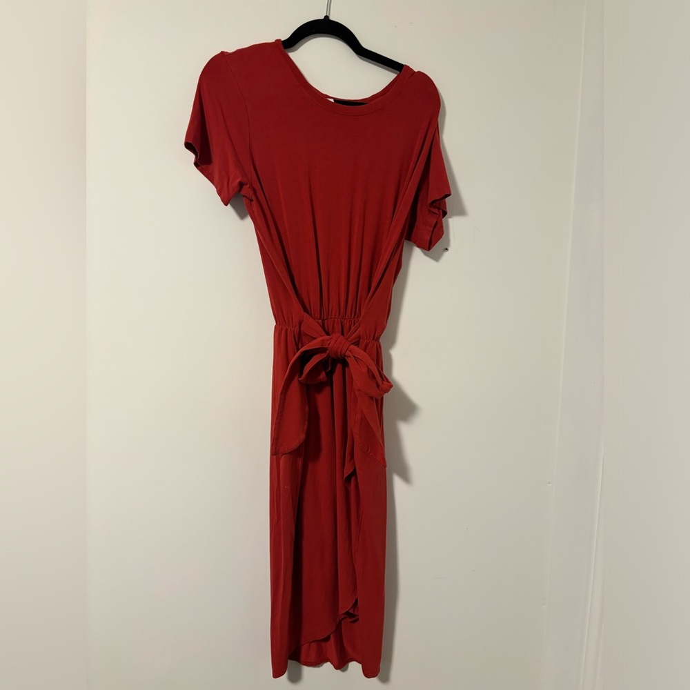 Smash + Tess Rebecca Midi Wrap Dress Bella Brick Size Large